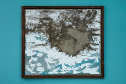 Alvaro Barrington — Raindrops, Light Blue Burlap, September 2021