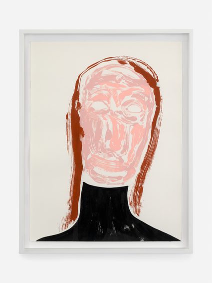 Nicola Tyson — Self-Portrait: Tired (black turtle neck)